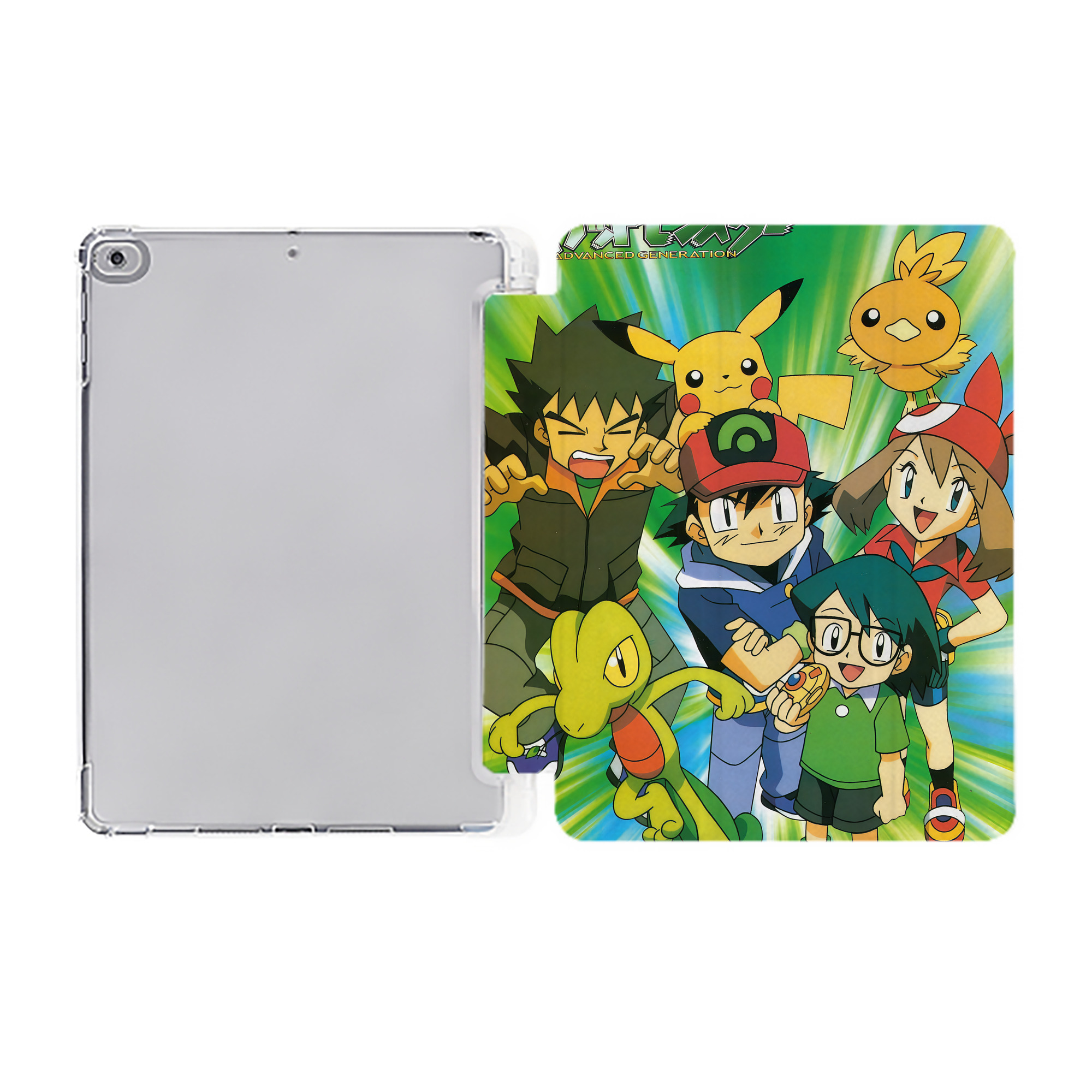 （画像用） ポケットモンスター Pokémon IPad ケース ペン収納付き 三つ折りスタンド PUレザー×シリコン 対応機種9.5/10.5/10.9インチ